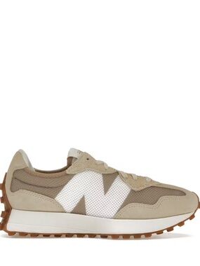 New Balance Beige and Brown 327 kids size 4 youth Sneakers NWT